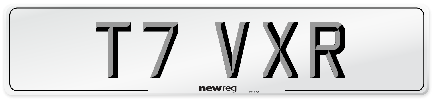 T7 VXR Number Plate from New Reg